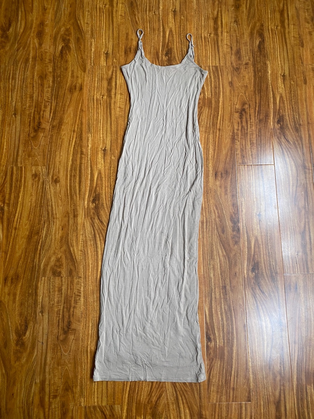 Bear Dance Women's Tan Jersey Stretch Maxi Dress Size Small Casual Coastal Girly